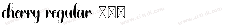 cherry regular字体转换